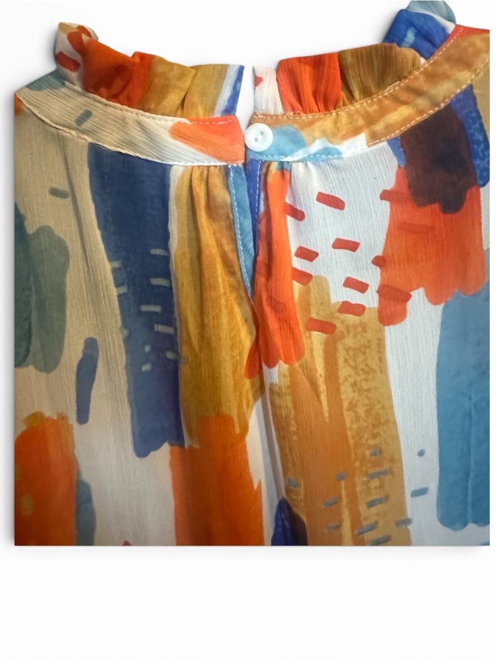 2xl Colorful Abstract Print Women's Blouse - Picture 4 of 6